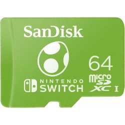 CARTE MICRO SDXC SANDISK 64GB POUR NINTENDO SWITCH YOSHI