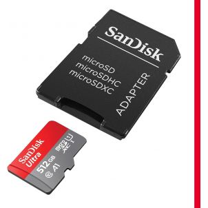 CARTE MEMOIRE SANDISK - MICROSDXC MOBIL ULTRA 512GB 150MB/S UHS-I ADAP
