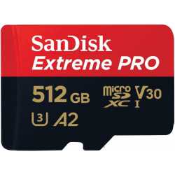 CARTE MEMOIRE SANDISK - MICROSDXC EXTREME PRO 512GB 200MB/S A2 C10 V30 UHS-I