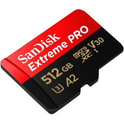 CARTE MEMOIRE SANDISK - MICROSDXC EXTREME PRO 512GB 200MB/S A2 C10 V30 UHS-I