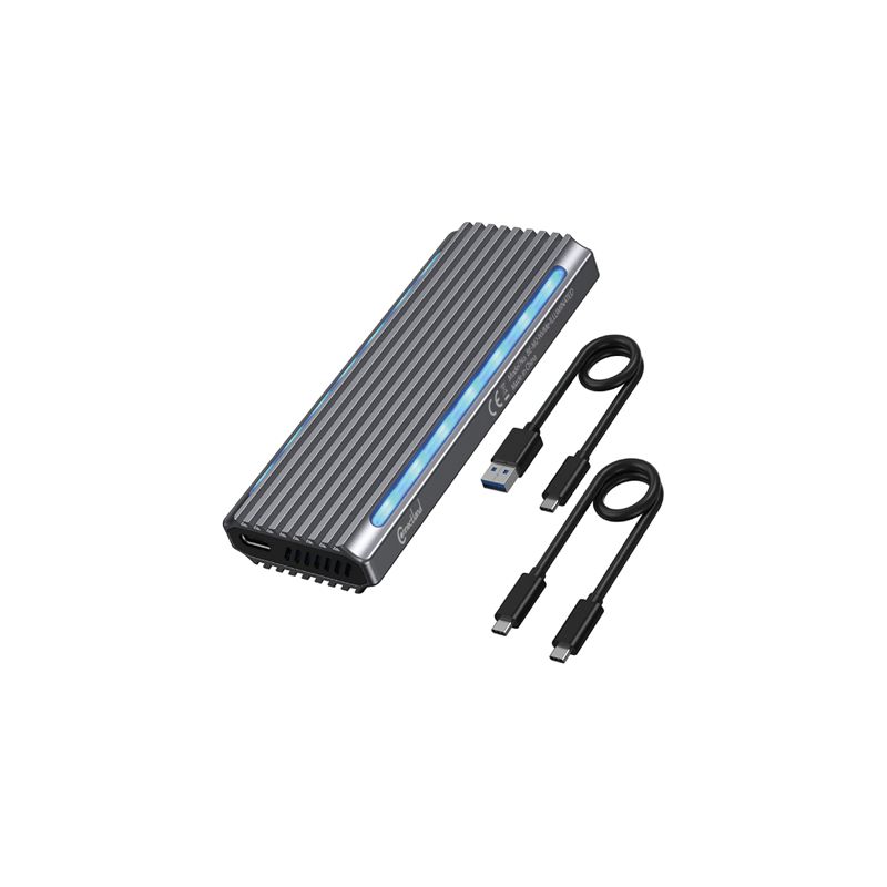 BOITIER EXTERNE CONNECTLAND USB-C 3.1 10GB POUR SSD M2 NVME - RGB