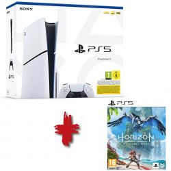 CONSOLE PS5 SLIM 1000 GO (1TO) + HORIZON FOR BIDDEN WEST PS5