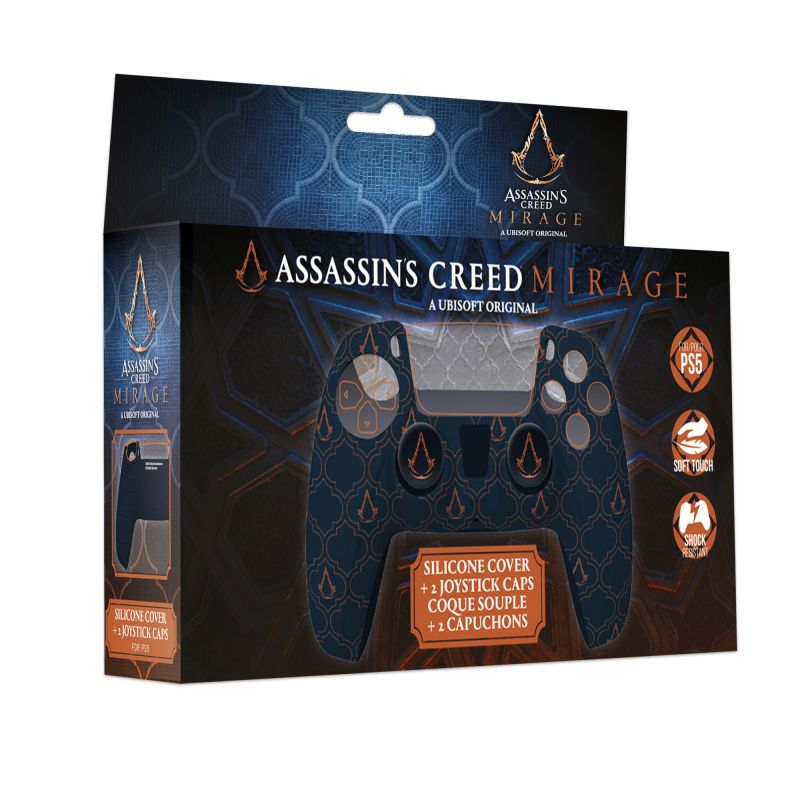 ASSASSINS CREED MIRAGE - COQUE SILICONE + GRIPS POUR MANETTE PS5