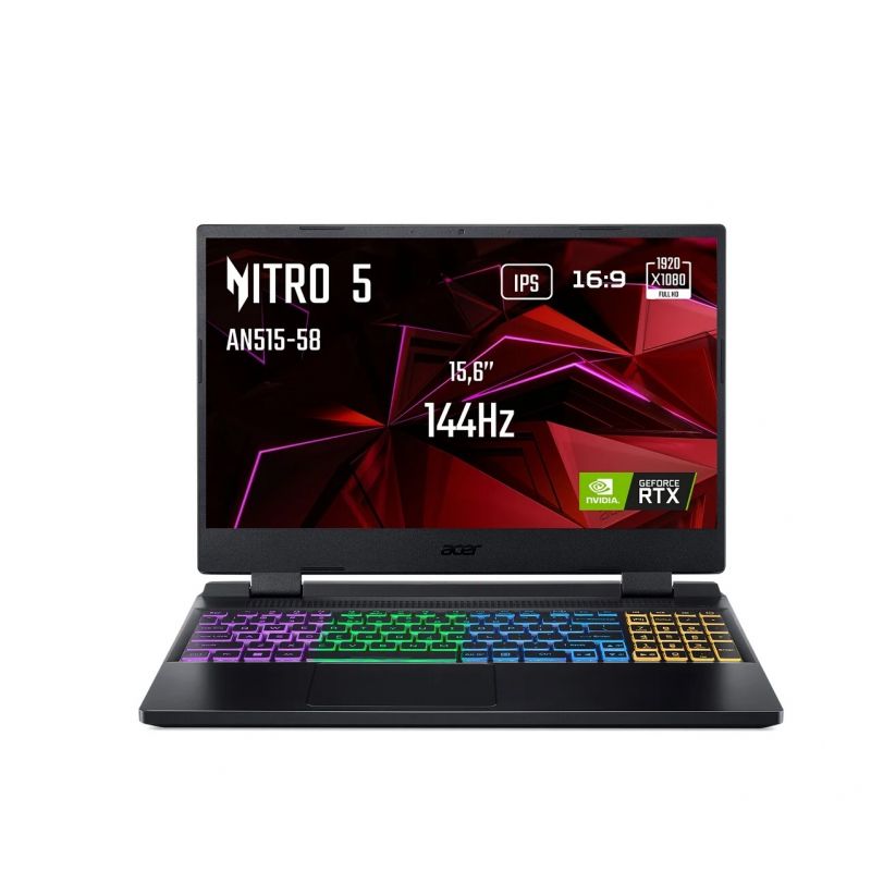 PC PORTABLE 15.6 POUCES GAMING ACER NITRO 5 AN515-58-57GF FULL HD 144HZ /  4060 RTX / I5 12450H / 512 GO NVME /