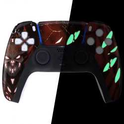 COQUE AVANT MANETTE PS5 BRILLANTE + PAD - DEMON