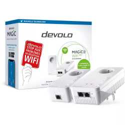 CPL DEVOLO MAGIC 2 WIFI NEXT - KIT DE DEMARRAGE CPL 2400 MBPS (1X DEVOLO MAGIC 2 LAN + 1X DEVOLO MAGIC 2 WIFI NEXT)