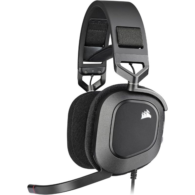 CASQUE CORSAIR HS80 RGB USB CARBON