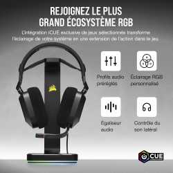 CASQUE CORSAIR HS80 RGB USB CARBON