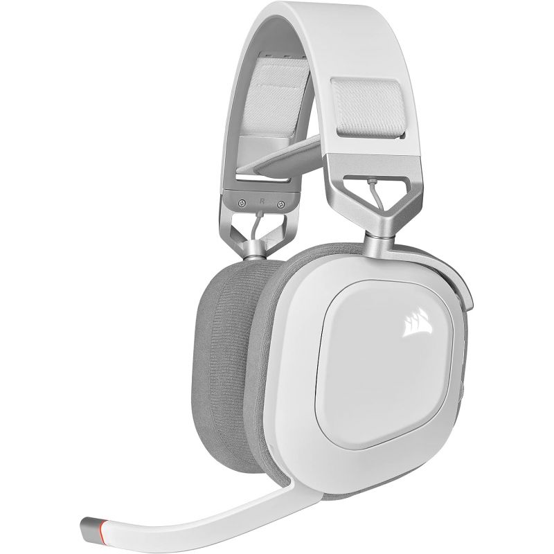 CASQUE CORSAIR HS80 RGB WIRELESS BLANC