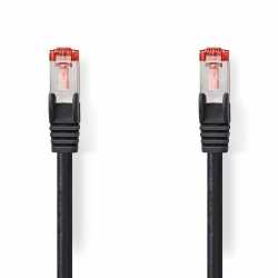 CABLE RESEAU RJ45 MALE/MALE - CAT6 S/FTP - NOIR - 2M NEDIS