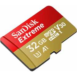 CARTE MICROSDXC - SANDISK -EXTREME 32GB 100MB/S A1 C10 V30 UHS-I U3