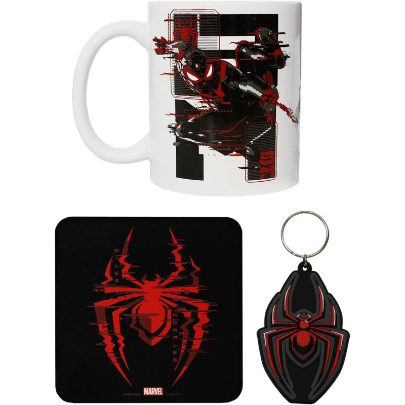 COFFRET MUG MARVEL- SPIDERMAN MILES MORALES (WEB GLITCH)