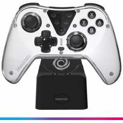 PACK MANETTE ASTRALITE ERIDANI WHITE ONIVERSE + STATION DE CHARGE - SANS FIL BLUETOOTH POUR SWITCH / PC / IOS / ANDROID