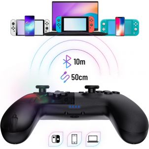MANETTE ONIPAD SANS FIL BLUETOOTH POUR SWITCH / PC / IOS / ANDROID - BLACK STAR