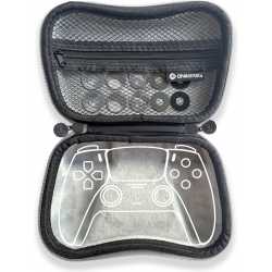 ETUI DE PROTECTION POUR MANETTE COMPATIBLE MULTIPLATEFORME 10 ACCESSOIRES + 4 RINGS + 6 SILICON CAP (GRIS)