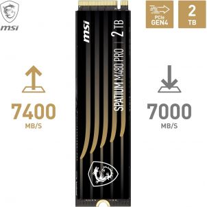 SSD NMVE MSI SSD SPATIUM M480 PRO 2TO (2000 GO) PCIE 7400MB/S