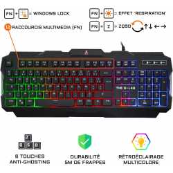 PACK CLAVIER/SOURIS THE G-LAB GAMING COMBO ARGON-E - CASQUE/CLAVIER/SOURIS/TAPIS