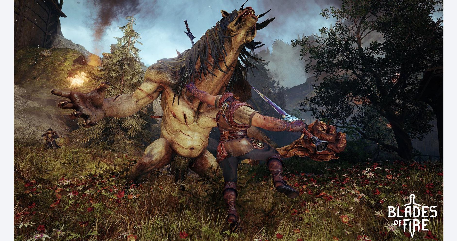 Combat contre un monstre titanesque