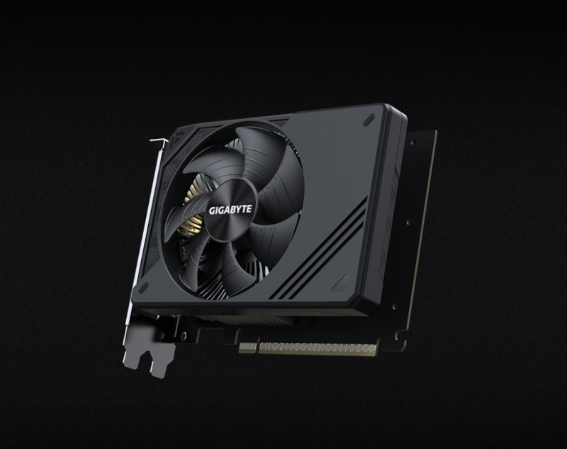 Vue de la carte graphique Gigabyte GeForce RTX 5050 D6 8G
