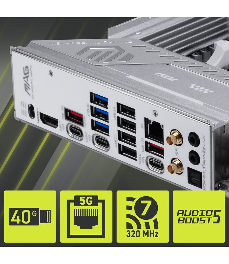 Connectivité avancée de la carte mère MSI