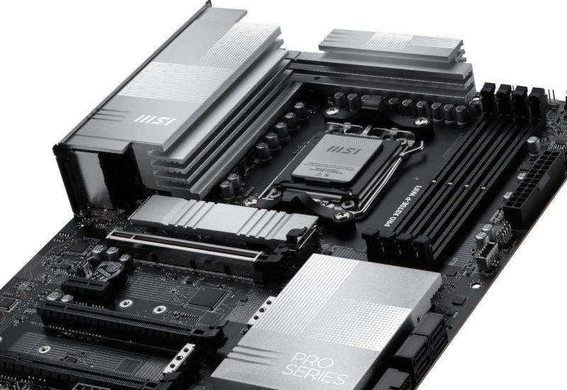 Vue détaillée de la carte mère MSI X870