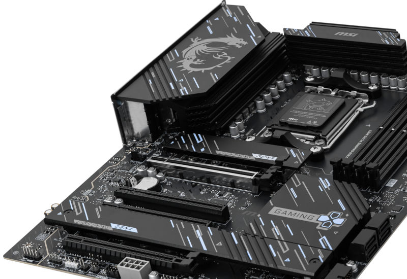 Image de la carte MSI X870 en détail