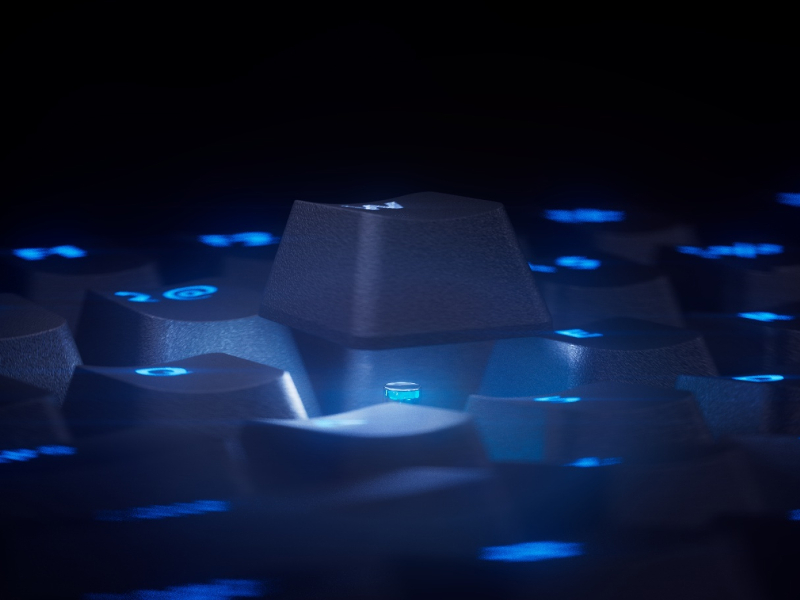 Vue détaillée des switchs magnétiques du clavier Logitech G Pro X Rapid