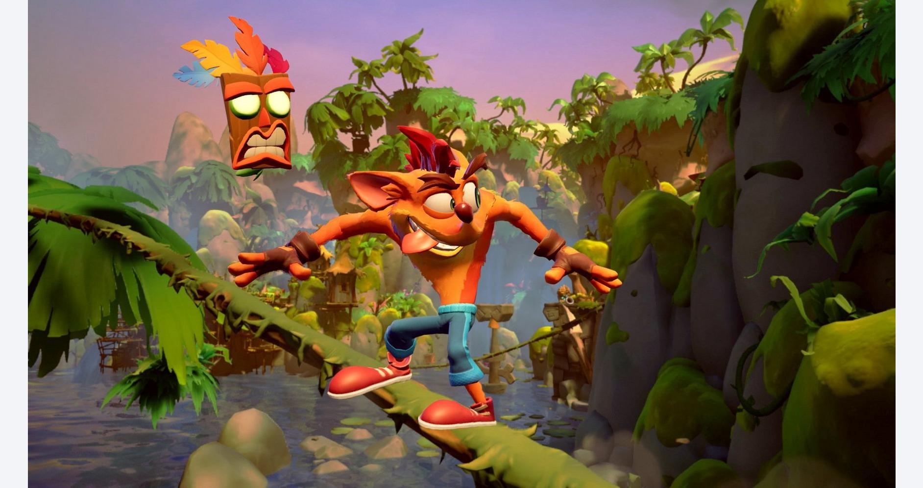 Crash et Coco traversant des dimensions