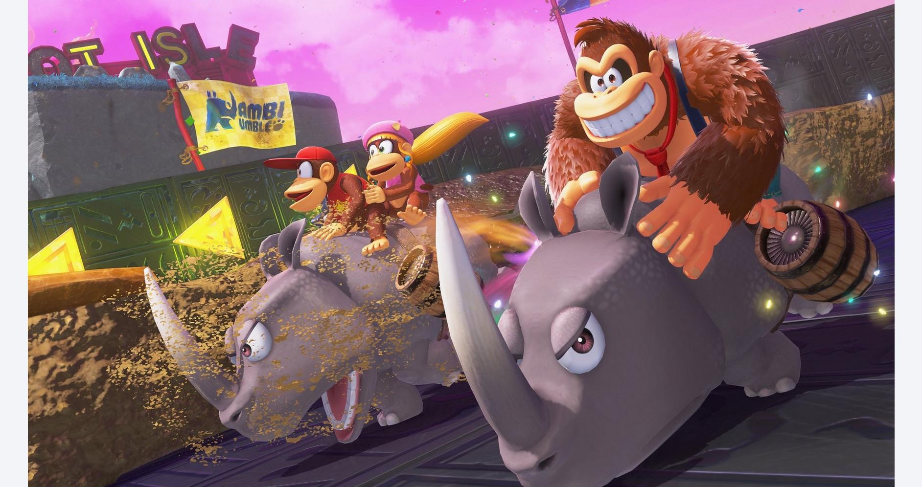Course effrénée avec Donkey Kong et Pauline
