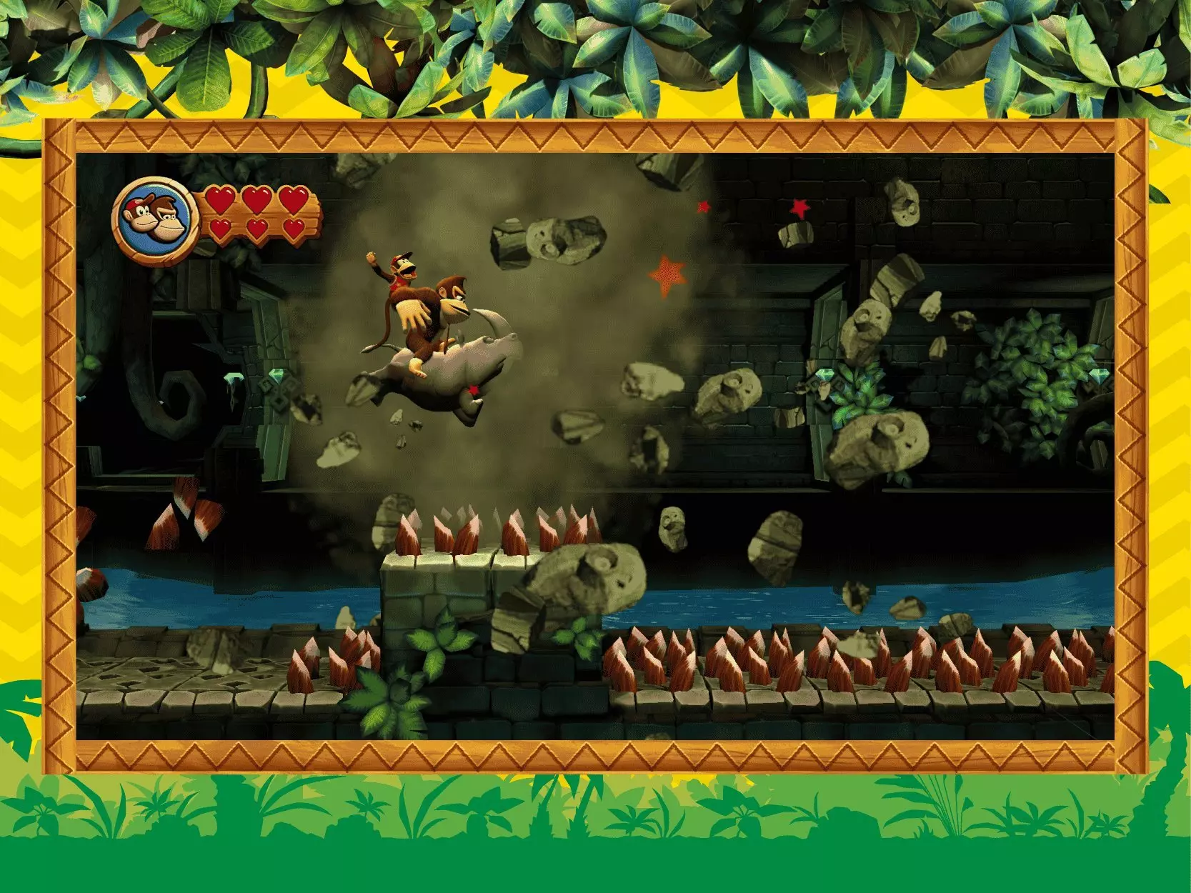 Donkey Kong et Diddy Kong récupèrent leurs bananes