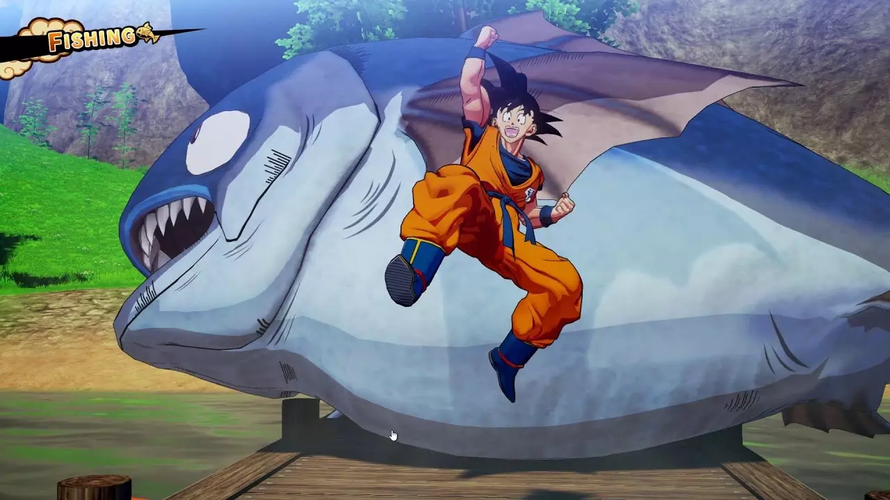 Pêche avec Goku et autres mini-jeux