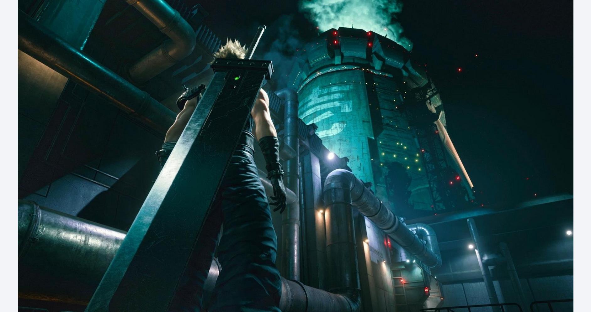 Cloud défiant une corporation à Midgar