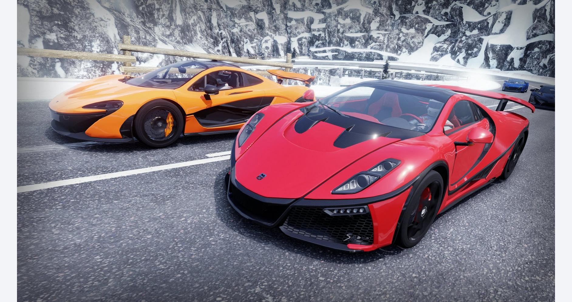 Course automobile sur routes de montagne