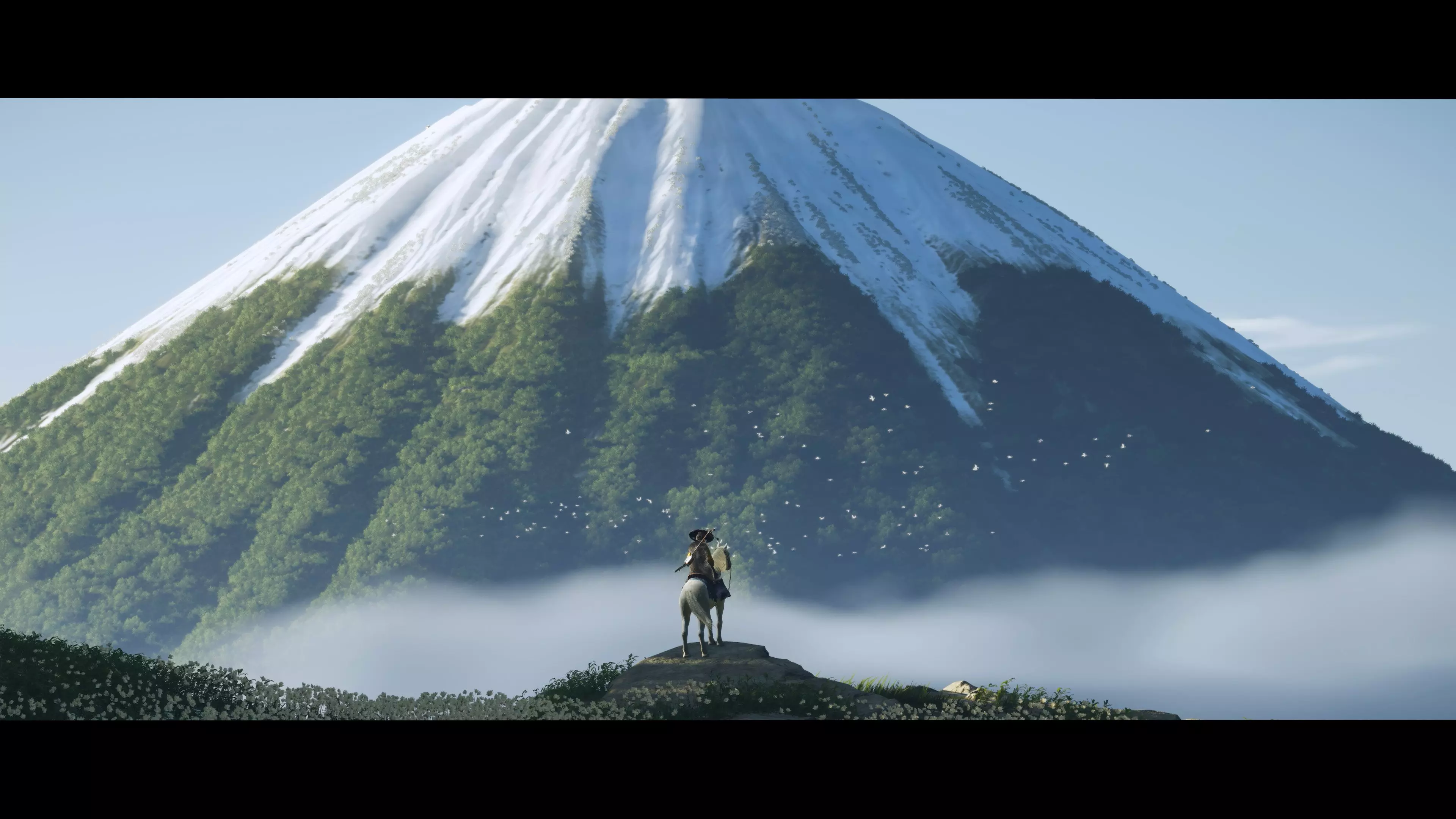 Exploration du mont Yotei dans le nouveau jeu Ghost
