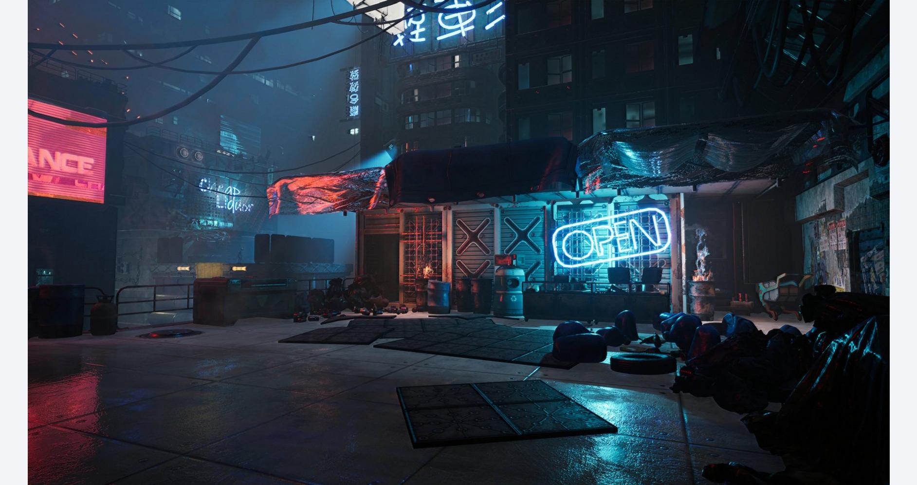 Lame et Néons : Combat Cyberpunk