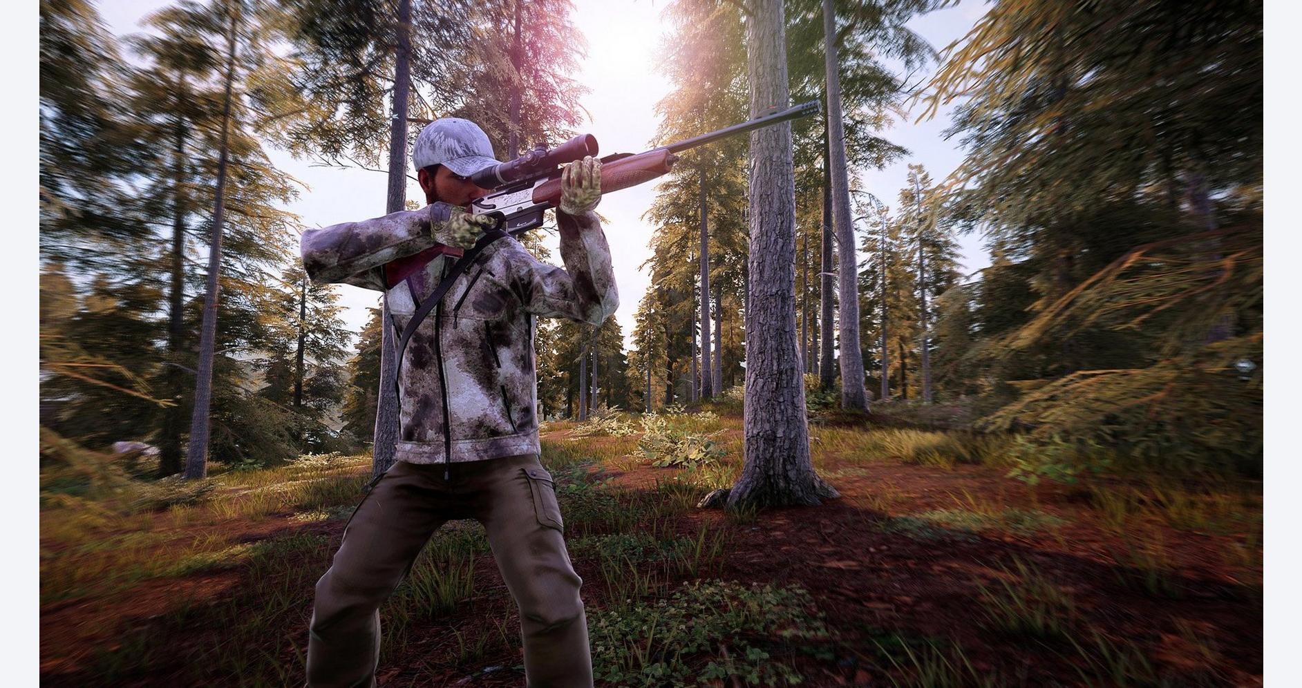 Chasseur équipé pour l'action
