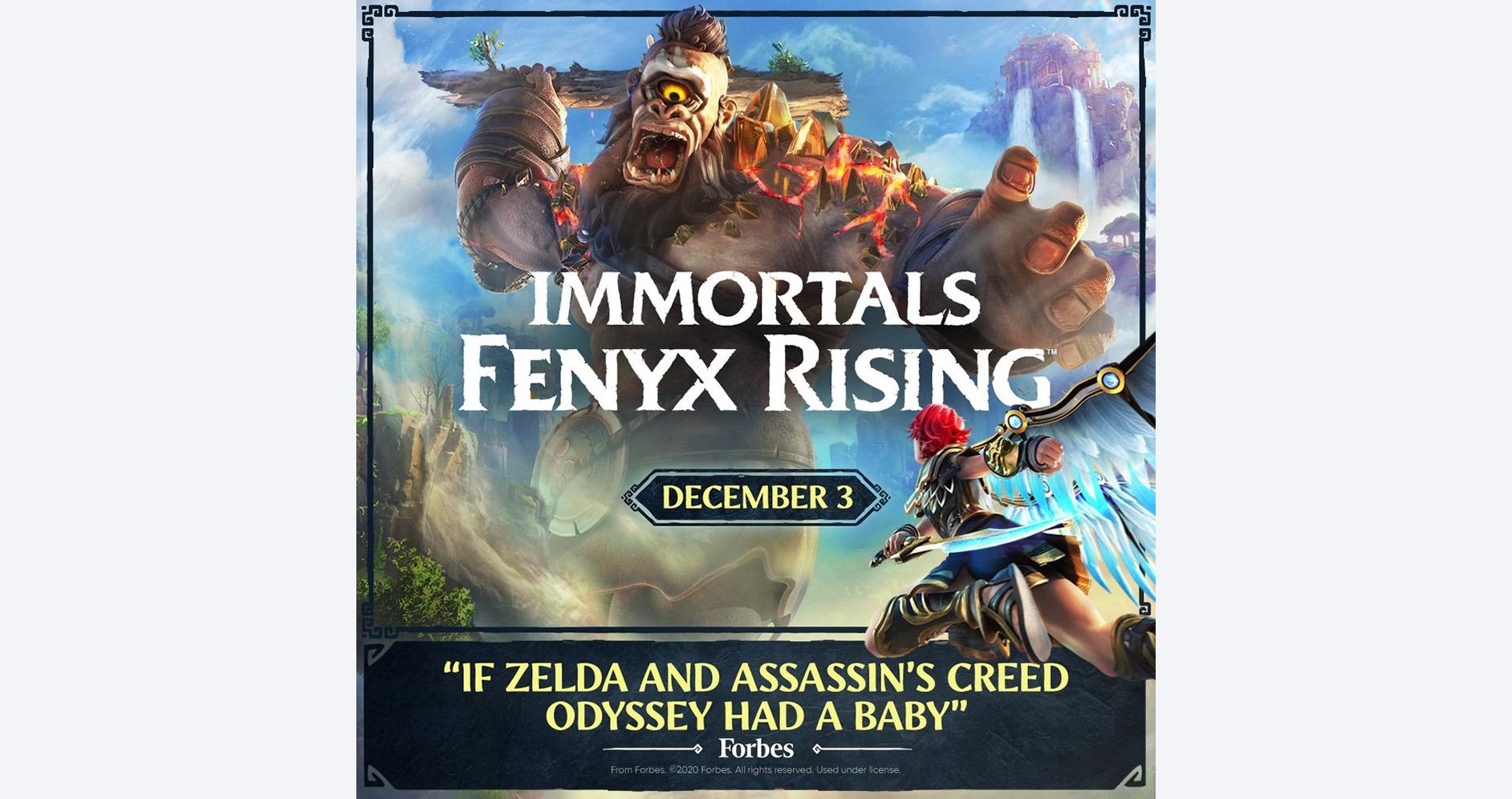Héros mythiques en action dans Immortals Fenyx Rising