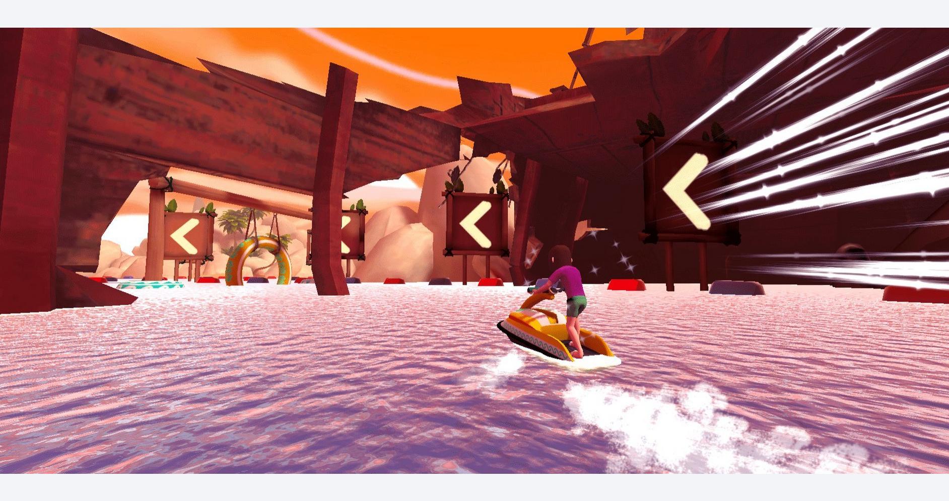 Vacances sportives avec des amis en jet-ski