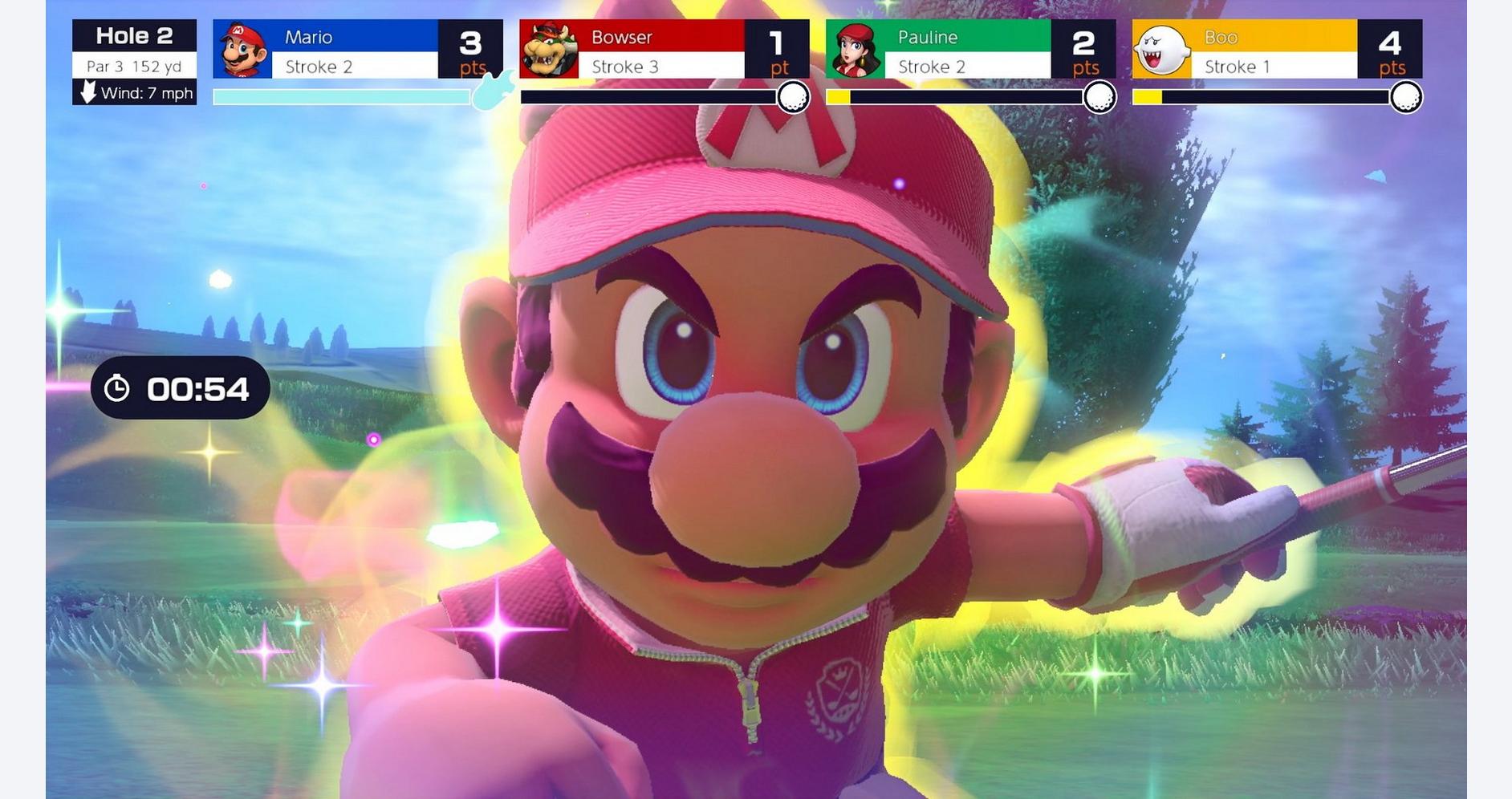 Mario et ses amis sur le green