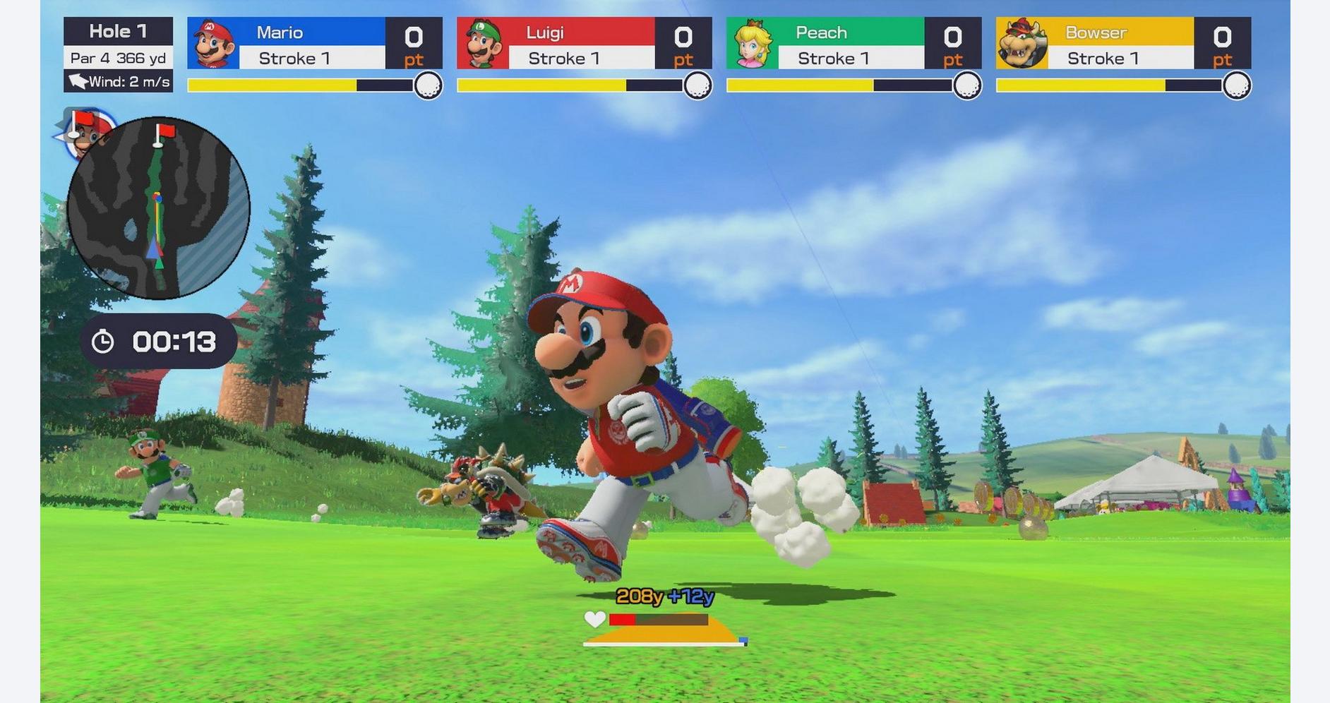 Mario sur le parcours de golf