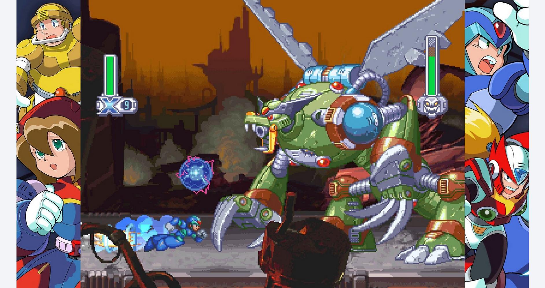 Mega Man X dans des confrontations épiques