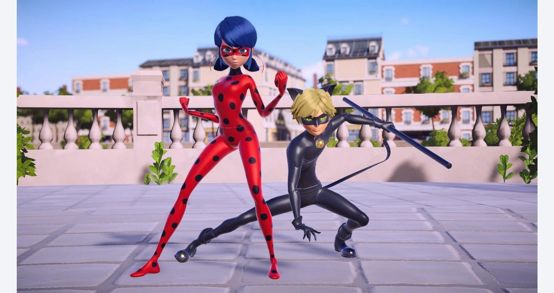 Ladybug et Cat Noir en action à Paris