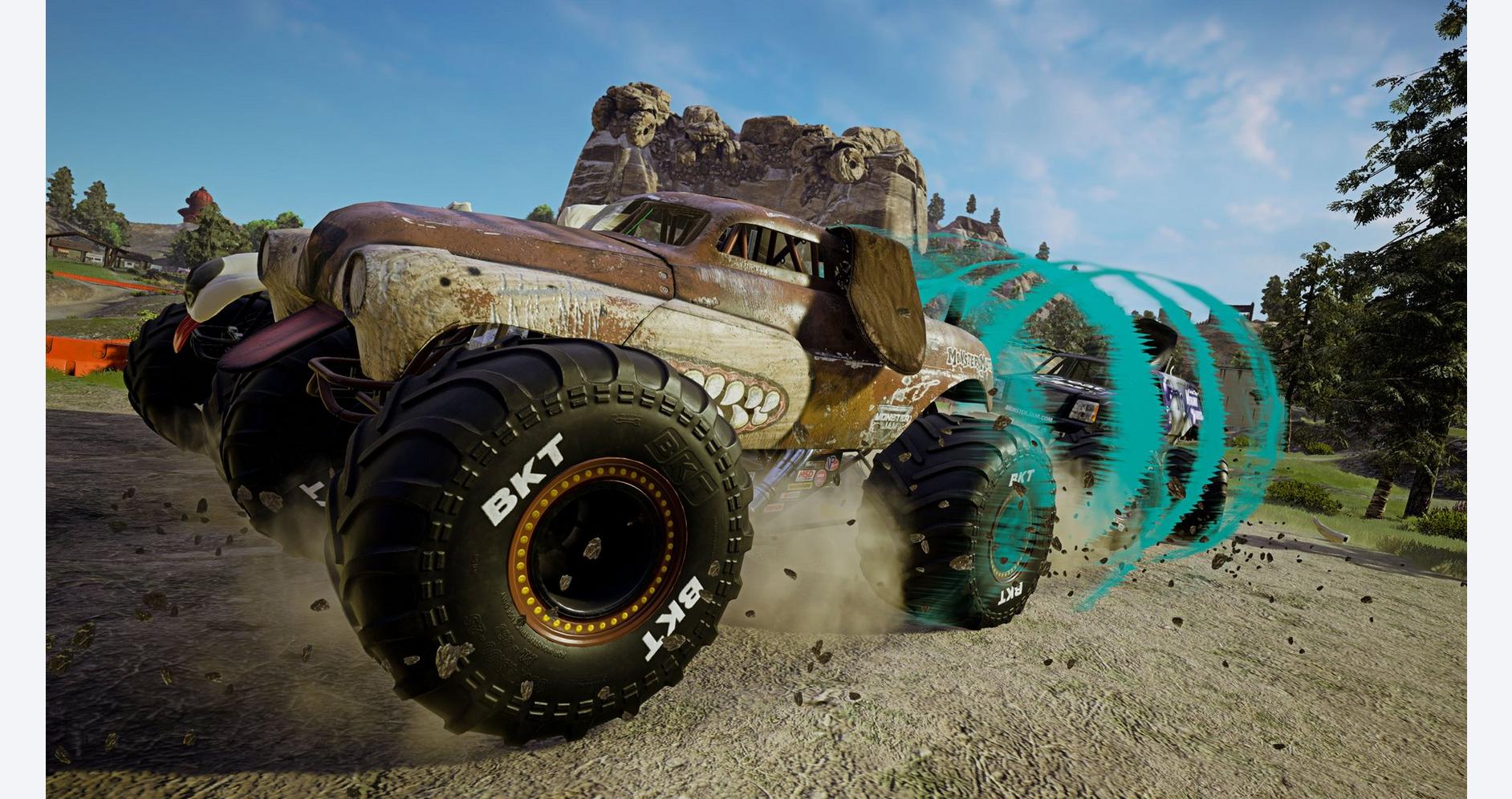Image de Monster Jam Steel Titans 2 montrant des camions emblématiques