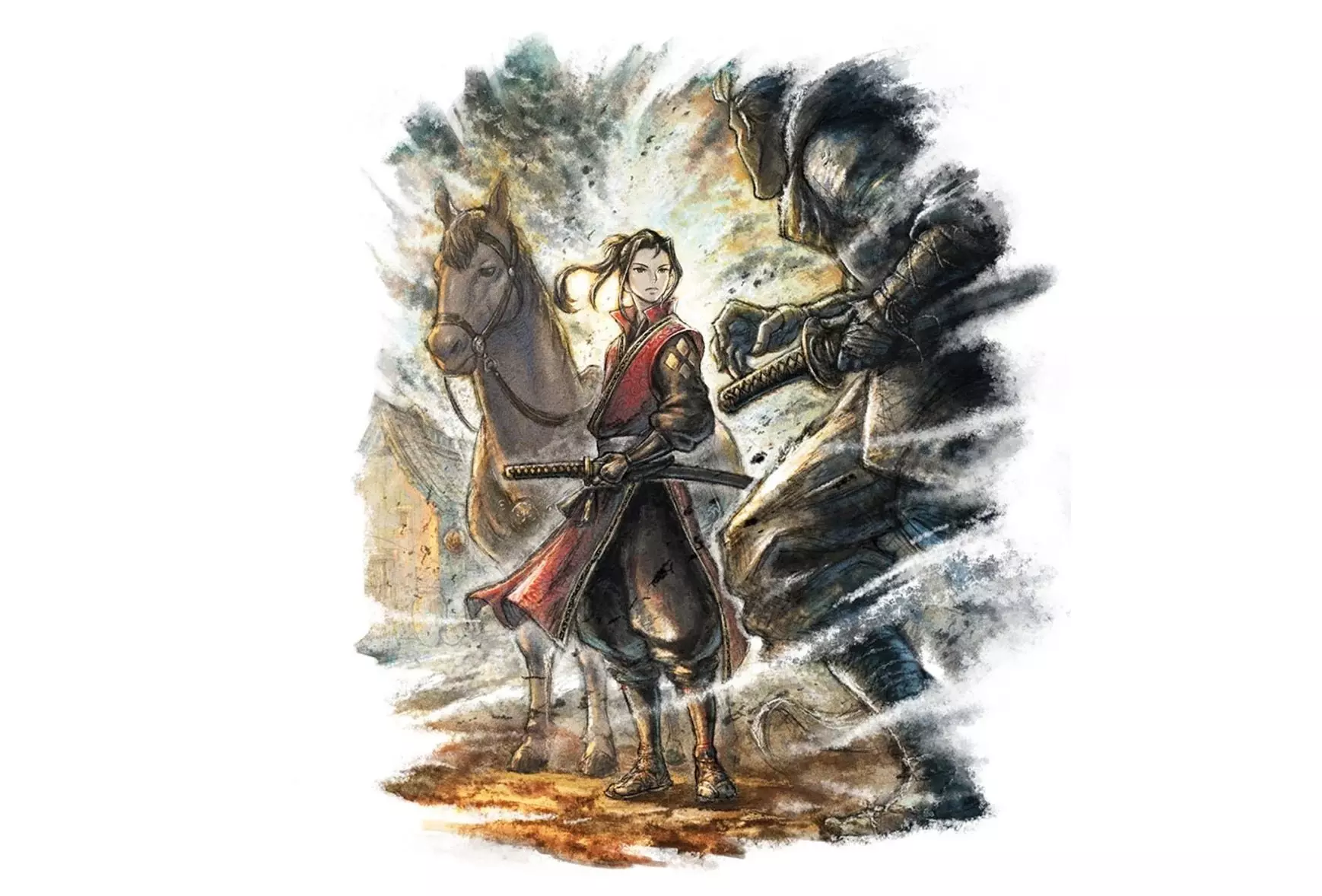 Hikari Ku, un guerrier dans Octopath Traveler 2
