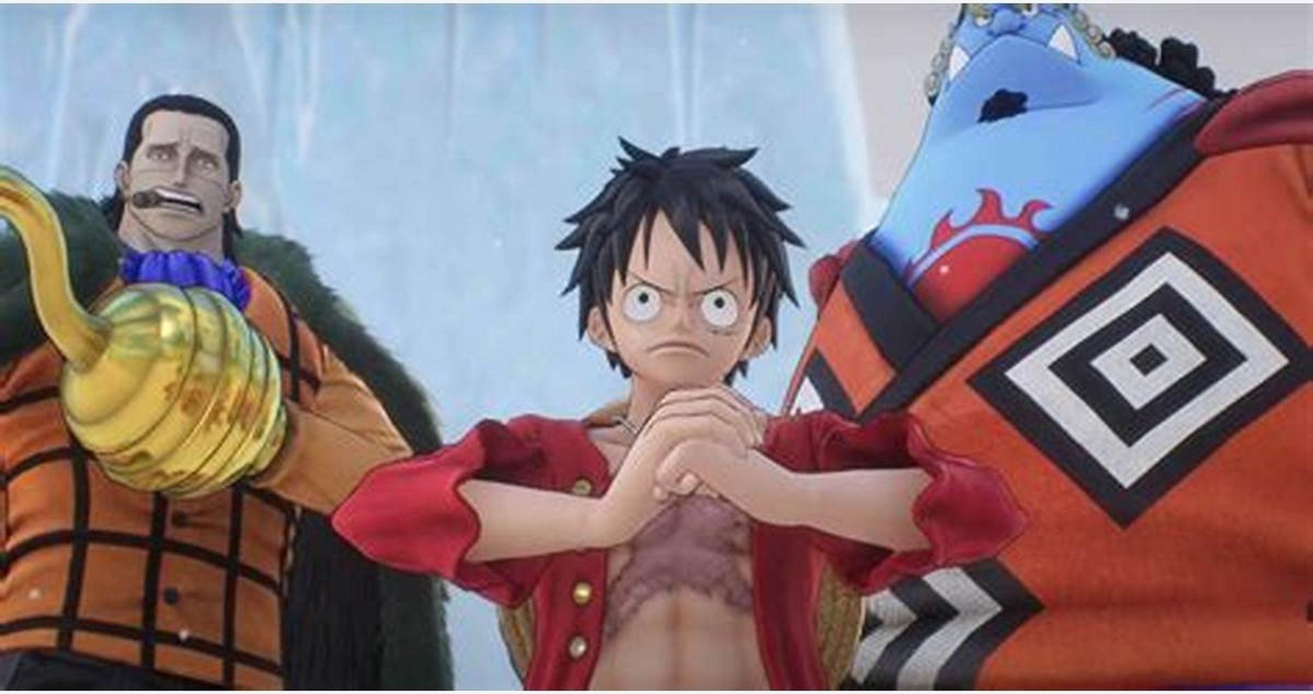 Luffy affrontant des défis sur l'île