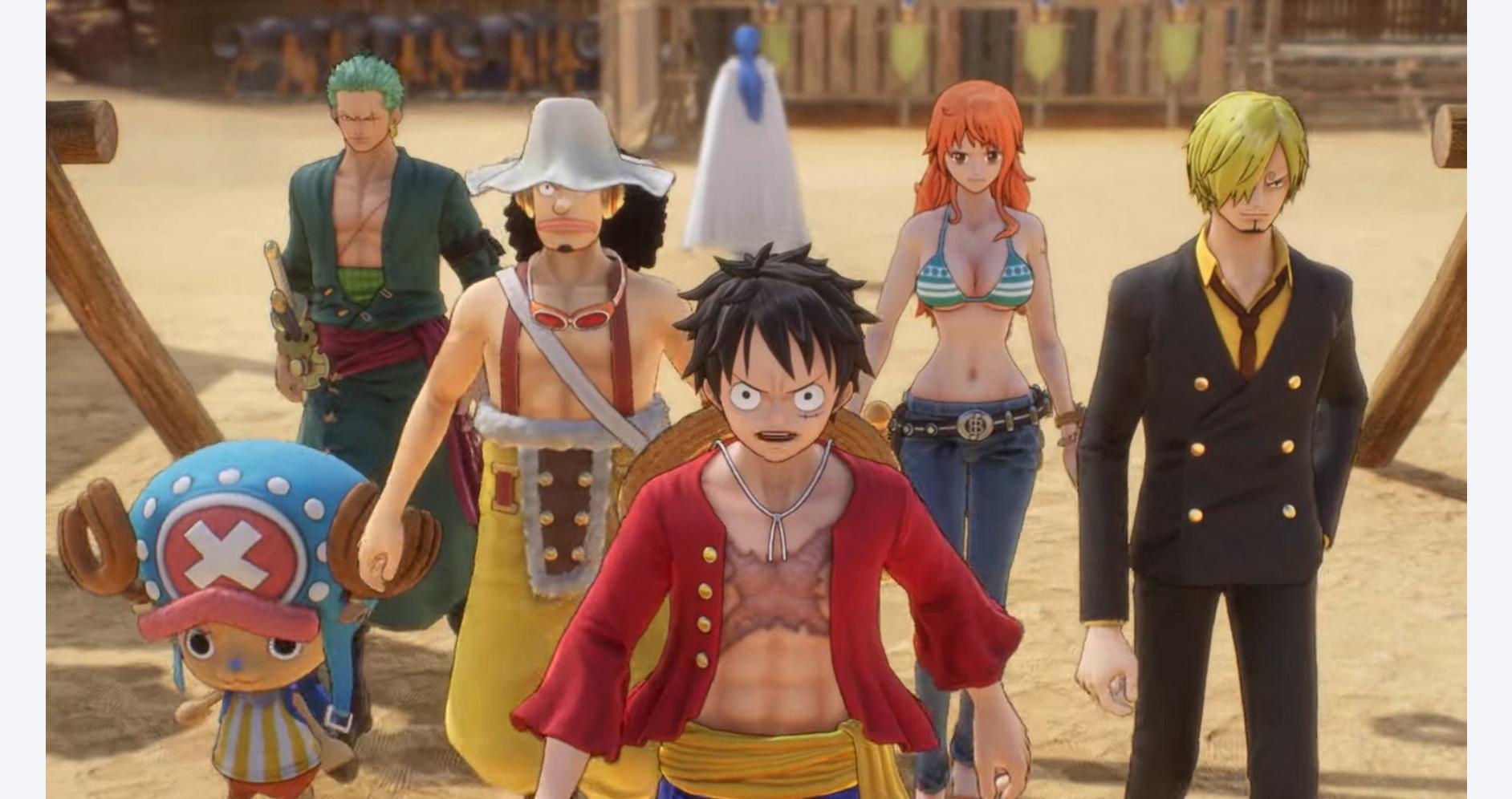 Luffy explorant l'île perdue