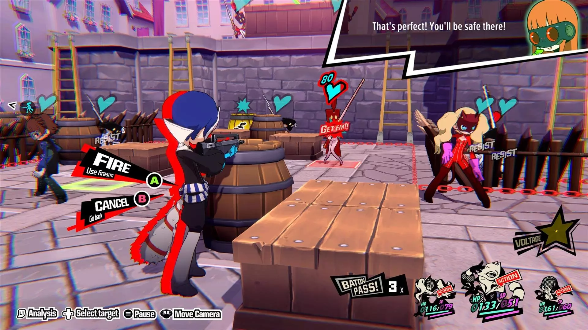 Combat dans Persona 5 Tactica