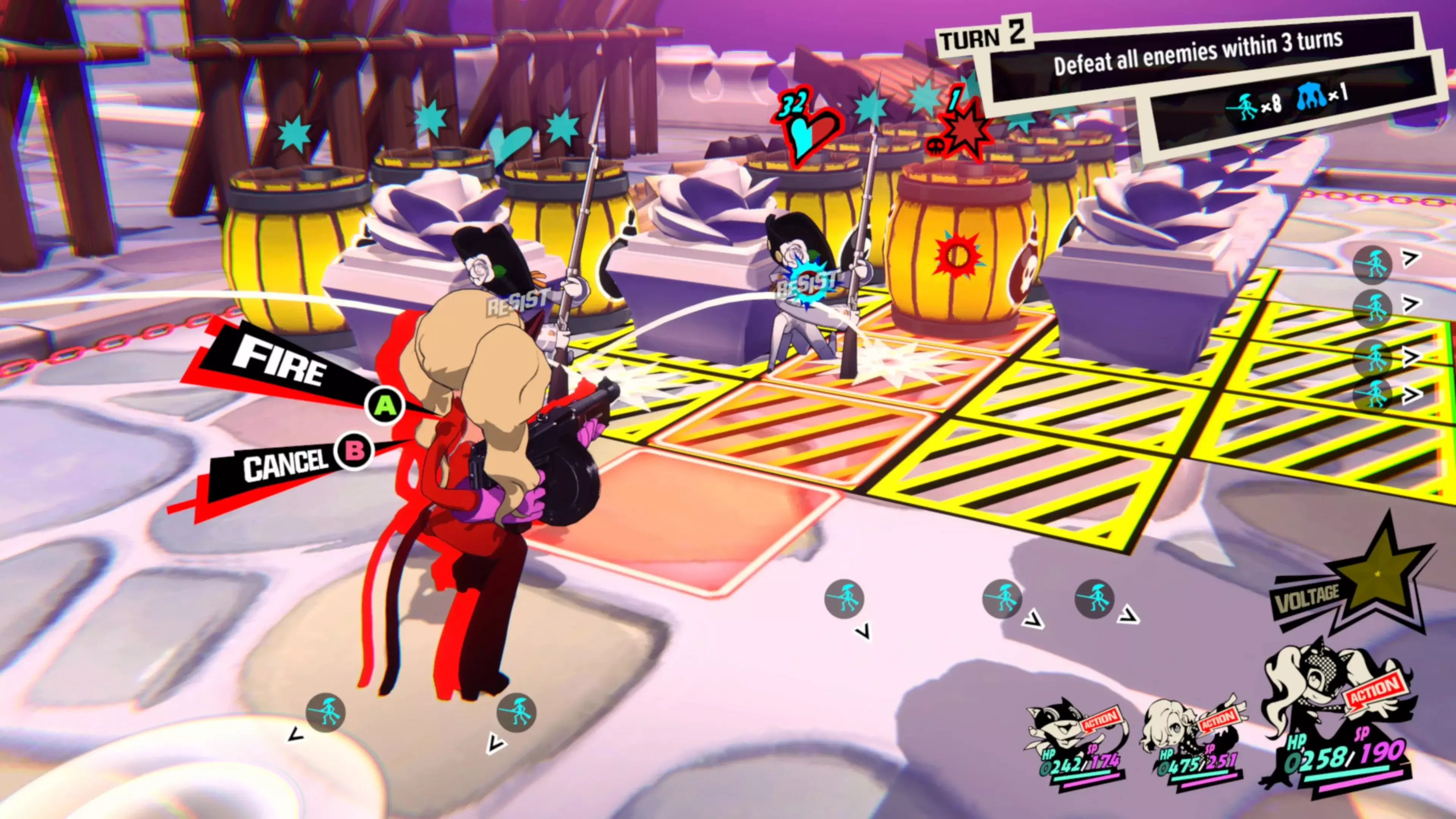 Stratégie et compétences dans Persona 5 Tactica
