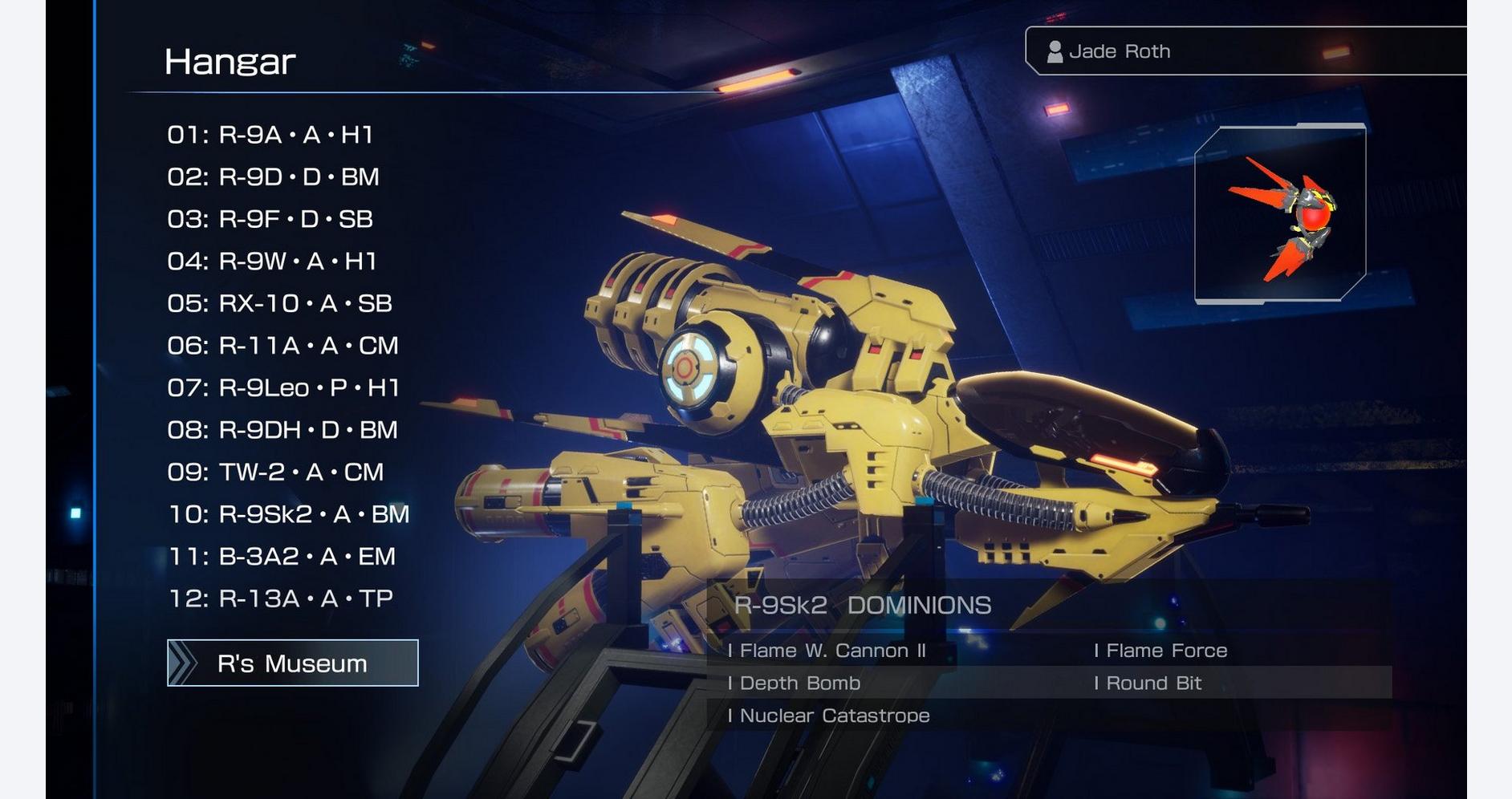 Personnalisation du vaisseau R-Type Final 2