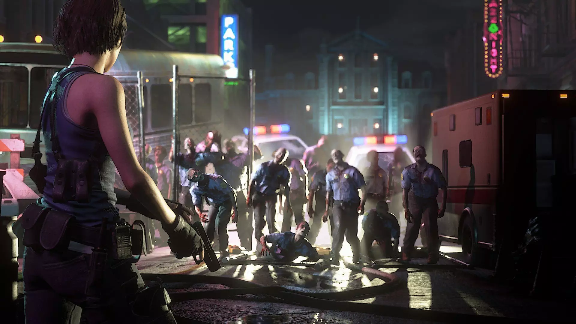 Jill Valentine et S.T.A.R.S. enquêtant à Raccoon City